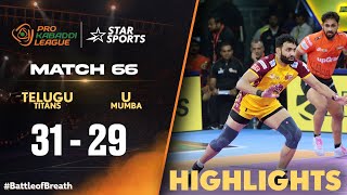 Telugu Titans stand tall securing a vital victory in their campaign  ProKabaddiOnStar HIGHLIGHTS [upl. by Deutsch302]