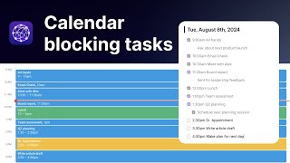 Calendar Time Blocking a productivity method for your notes [upl. by Lowrance462]