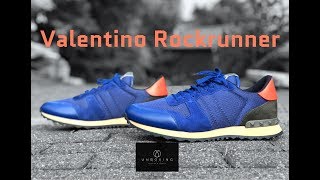 VALENTINO Garavani Rockrunner ‘royal blue’  UNBOXING amp ON FEET  luxury shoes  2018  4K [upl. by Allegra]