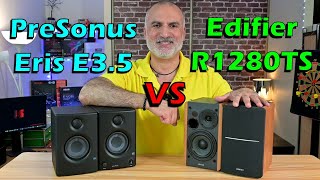 PreSonus Eris E35 vs Edifier R1280TS  Sound test amp full review [upl. by Annayram]