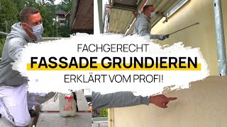 FASSADE GRUNDIEREN  So macht es der PROFI [upl. by Norrehs186]