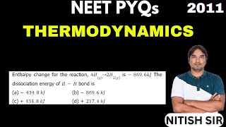 Enthalpy change for the reaction 4Hg→2H2g is 8696kJ The dissociation energy of HH bond is [upl. by Charin]