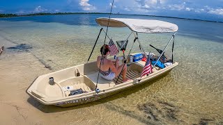 Bimini Top Install on Plastic Jon Boat  Fishing  Kemimoto [upl. by Ibbetson]