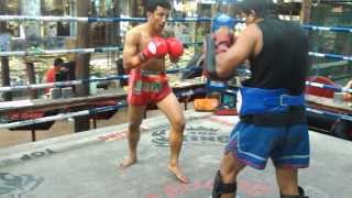 Pakorn padwork at 13 Coins Gym [upl. by Gelb]