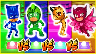 Pj Masks Cat Boy vs Gekko vs Basted vs Owlett🎶 Tiles Hop EDM Rush [upl. by Yaned]