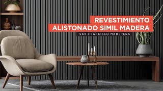 Hogar amp Diseño Interior Revestimiento alistonado símil madera para pared Novel Wall Panel [upl. by Anibla]