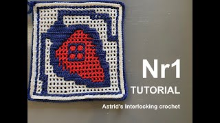 Astrids Interlocking Crochet  TUTORIAL  First two rows [upl. by Pulling17]