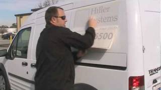 Vinyl Application  wwwTheSignChefcom Applying Vinyl Letters and Graphics to a Van [upl. by Skiest]