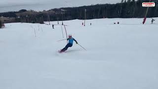 Amelia Røer Amundsen 🇳🇴  Slalom training at Norefjell Skisenter sheskis atomic [upl. by Waers]