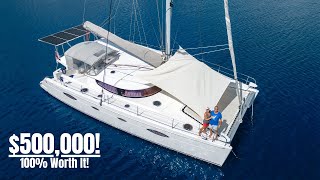 Ultimate Comfort  World Sailing 48 Catamaran FULL Inside amp Outside Tour [upl. by Vinni]