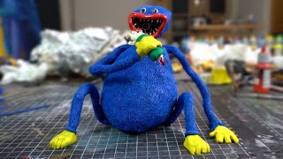 Making Chubby Huggy Wuggy in Polymer Clay [upl. by Karwan450]