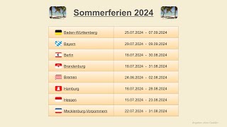 Sommerferien 2024 [upl. by Assiled]