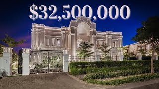 Touring a 32500000 MEGA MANSION Designed for ROYALTY  Dubai Hills [upl. by Remat]