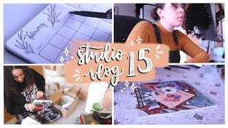 Studio Vlog 15 💫 lots of packaging art book restock amp crochet [upl. by Jaan]