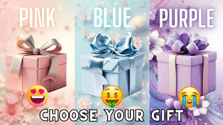 Choose your gift 🎁💝🤮 3 gift box challenge Pink Blue amp Purple giftboxchallenge chooseyourgift [upl. by Stieglitz]