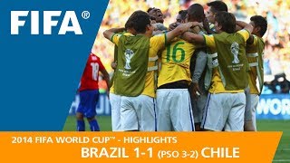 Brazil v Chile  2014 FIFA World Cup  Match Highlights [upl. by Atsahs]