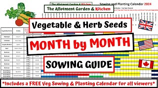 Your Month by Month Veggie Sowing Calendar Unveiled Useful for all Growing Zones amp Climates 134 [upl. by Wescott836]