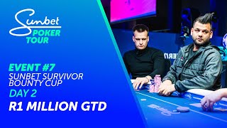 SunBet Poker Tour Time Square  SunBet Survivor Bounty Cup Day 2  R1 Million GUARANTEED [upl. by Llezniuq]