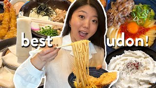 TOKYO UDON TOUR 🍜 Trying Best Udon Noodles in Tokyo Japan Udon Shin Hanayama etc [upl. by Grosberg]