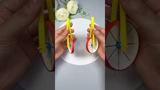 Simple Paper Folding  Dont Throw Paper Cups Turn Them into Bicycles in 20 Seconds [upl. by Ecnirp]