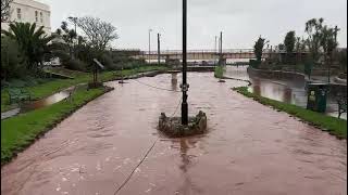 October 20 2024 mrwoodhall dawlish flooding [upl. by Ylecara588]