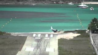 Plane Crash at St Barts Beach HD [upl. by Lebazi743]