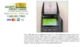 Batching Verifone Vx510LE terminal How to settle a credit card machine batch [upl. by Kariotta]