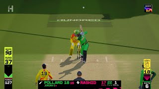 Kieron Pollard 5 Sixes VS Rashid Khan 2024  THE HUNDRED  Cricket 24  BroDow Gaming BG [upl. by Lashonde]