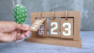 how to make calendar by using cardboard ll easy way to meke calender at home [upl. by Carroll]