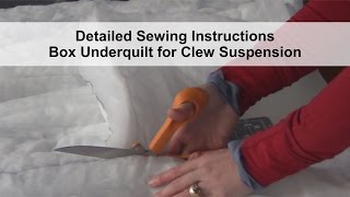 Detailed sewing instructions for box underquilt for clew suspension [upl. by Ronnoc]