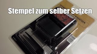 Stempel zum Selbersetzen vom Aldi [upl. by Ahrat654]