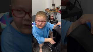 ZackandAva daddy pranks Zack with water squirting flower funny kids funniestvideo prank [upl. by Olly]