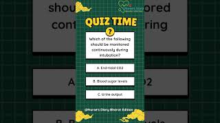 Endotracheal Intubation  Nursing MCQ Series 0176 quiz nursequiz ventilatorsettings [upl. by Vincelette275]