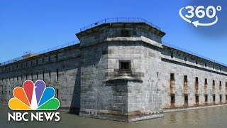 Spooky 360 Video Of Fort Delaware Paranormal Tour  360 Video  NBC News [upl. by Vinn442]