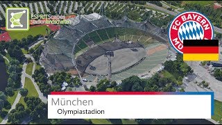 Olympiastadion  FC Bayern München amp TSV 1860 München  Google Earth  2016 [upl. by Calvo]