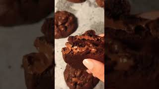 Chocolate lava cookies explore cookies nutella shortsvideo shortsfeed food [upl. by Aniretac]