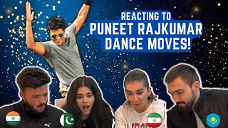 REACTING TO PUNEETH RAJKUMARS CRAZY DANCE MOVES Foreigners React [upl. by Modesty]