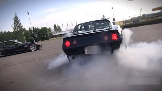 CORVETTE ACTION C3 383cid Burnout and C6 Z06 Donuts [upl. by Santa]