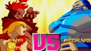 XMen vs Street Fighter WİNKAWAKS EMULATOR GAMEPLAY [upl. by Andra557]