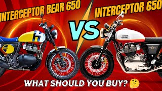 Comparison between Interceptor 650 VS Bear 650Must watchWhich one is best😮 [upl. by Donell]