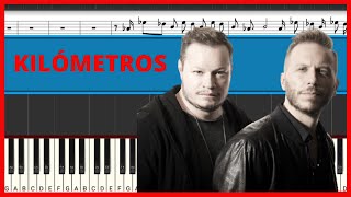 Sin Bandera  Kilómetros  Piano Tutorial  Midi [upl. by Adnyl]