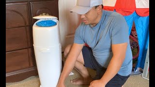 Diaper Genie Complete Diaper Pail  Demo and Review [upl. by Cilka113]