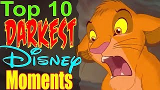 Top 10 Darkest Disney Movie Moments [upl. by Alyose702]