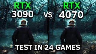 RTX 3090 24GB vs RTX 4070 12GB  Test In 24 Games at 1440p  2024 [upl. by Ahsirkal]