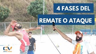 Lo que debes saber para mejorar tu remate en Voleibol de Playa Las 4 Fases del Ataque [upl. by Koffman]