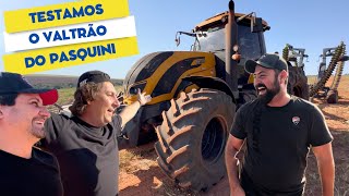 Test drive na fazenda do Allan Pasquini manualdooperador  Eu e o Fala Tchê no Valtra T CVT [upl. by Lakin]