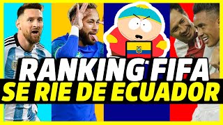 PERÚ CAE EN EL RANKING Y ECUADOR QUEDA OLVIDADO  ¿PARAGUAY SE RECUPERA  RANKING FIFA [upl. by Kokaras]