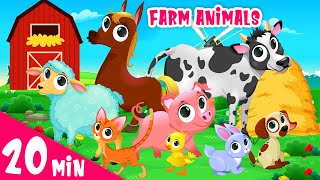 20 min Farm animal for Kids Farm Animal Names amp Sounds [upl. by Paehpos163]