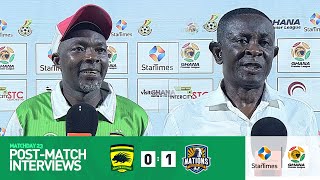 Kumasi Asante Kotoko 01 Nations FC postmatch interviews  Ghana Premier League [upl. by Maurer]