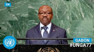 🇬🇦 Gabon  President Addresses United Nations General Debate 77th Session English  UNGA [upl. by Theall249]